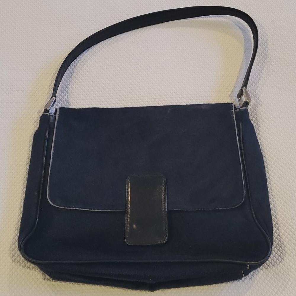 Vintage Isabel Fiore Blue pony leather purse